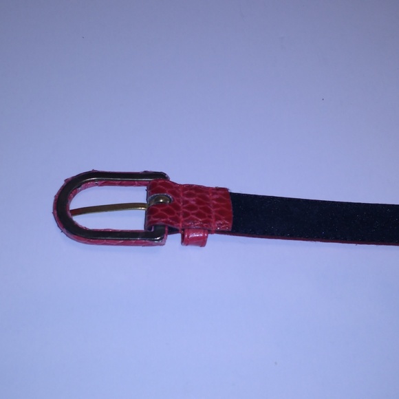 Honors genuine snake skin belt w/gold hardware L main image 8